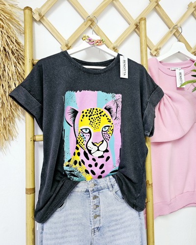 Camiseta Lavado Tigre Color