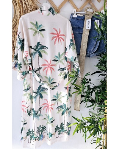 Kimono Tropical Bolsillos