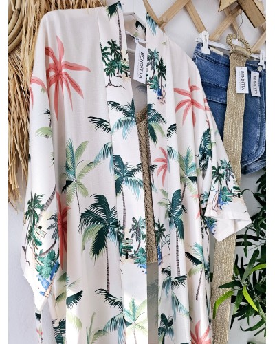 Kimono Tropical Bolsillos