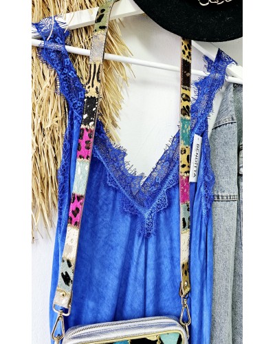 Vestido Lencero / Puntilla Azul