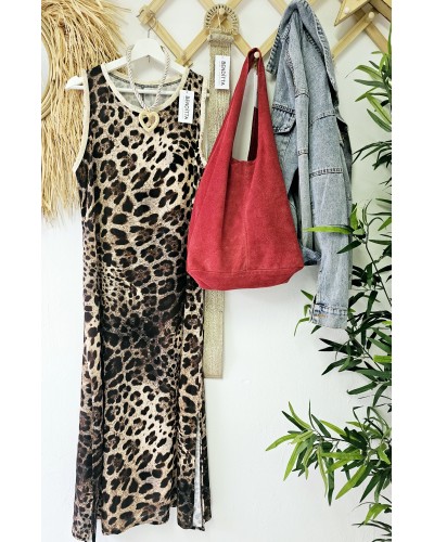 Vestido Animal Print / Flecos