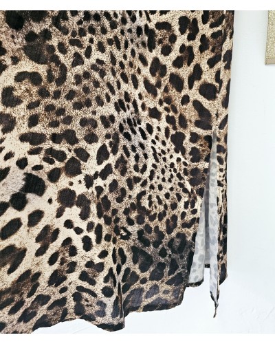 Vestido Animal Print / Flecos