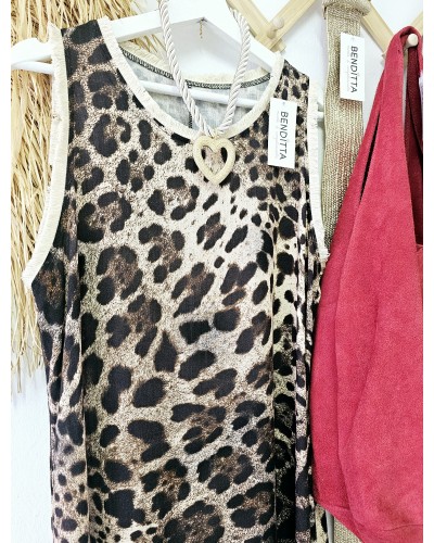 Vestido Animal Print / Flecos