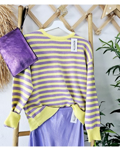 Jersey Rayas Amarillo / Morado