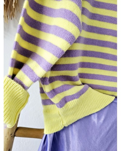 Jersey Rayas Amarillo / Morado