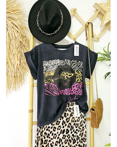 Camiseta Lavado Labios / Animal Print