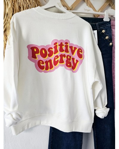 Sudadera Positive Energy Blanco