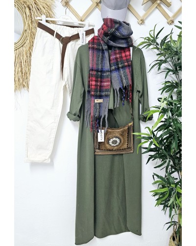 Maxi Camiseta Asimétrica Verde