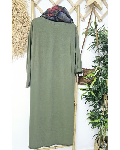 Maxi Camiseta Asimétrica Verde
