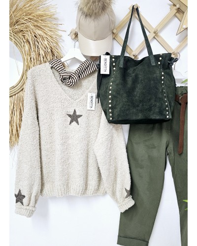 Jersey Alpaca / Estrellas Beige