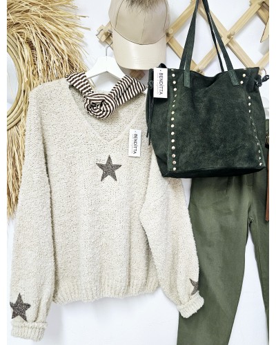 Jersey Alpaca / Estrellas Beige