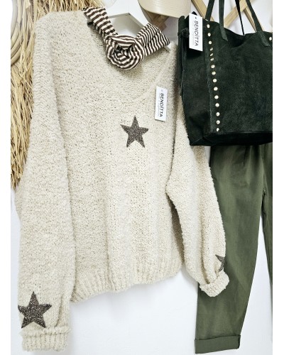 Jersey Alpaca / Estrellas Beige