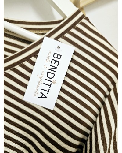 Camiseta Rayas Marrón