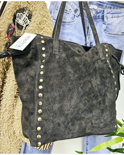 Shopper Serraje / Tachas Negro