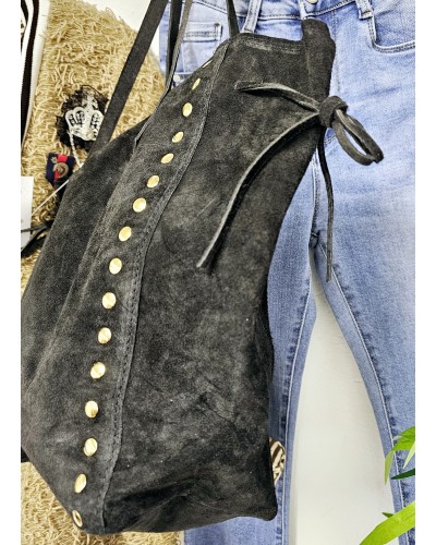 Shopper Serraje / Tachas Negro