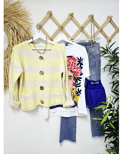 Chaqueta Botones Dorados / Amarillo
