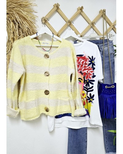 Chaqueta Botones Dorados / Amarillo