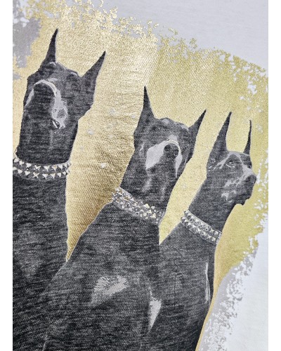 Camiseta Doberman / Dorado