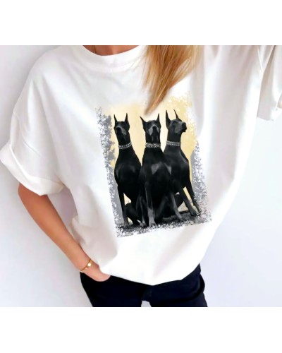 Camiseta Doberman / Dorado