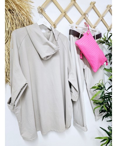 Maxi Sudadera Tigre / Flúor Topo