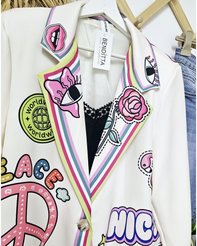 Blazer Estampado Peace