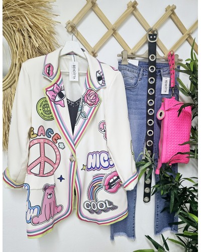 Blazer Estampado Peace