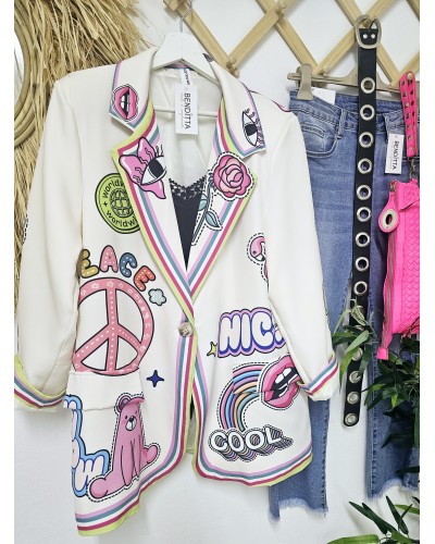 Blazer Estampado Peace