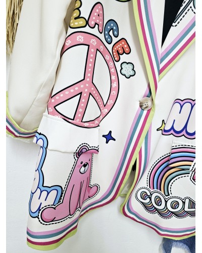 Blazer Estampado Peace