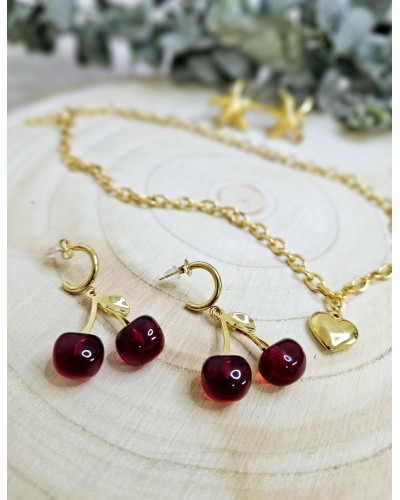 Pendientes Aros  / Cerezas