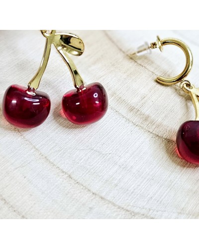 Pendientes Aros  / Cerezas