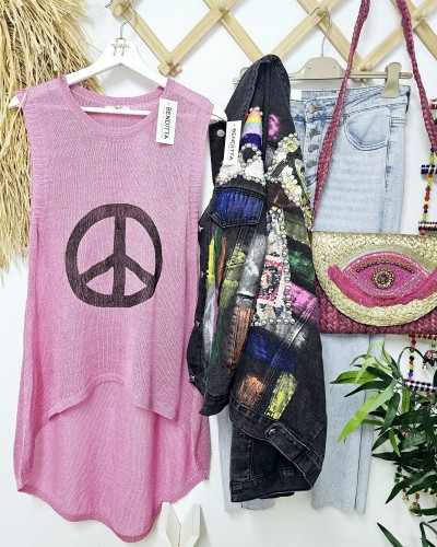 Top Punto Paz / Fucsia