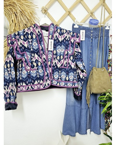 Chaqueta Acolchada Marino / Malva