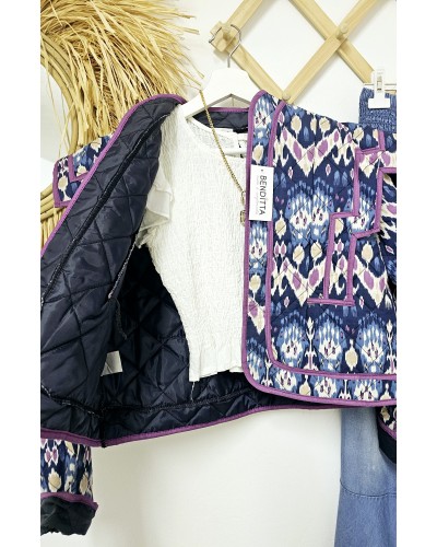 Chaqueta Acolchada Marino / Malva