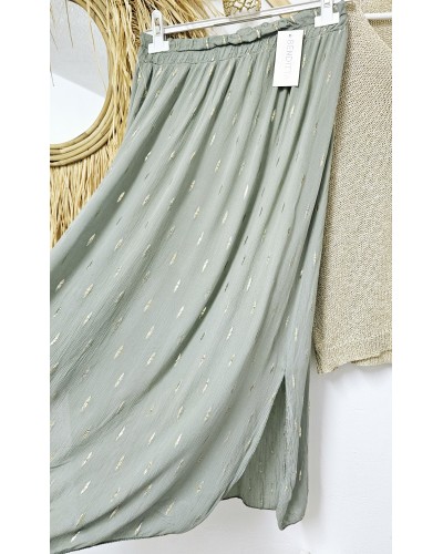 Falda Boho Dorado / Verde