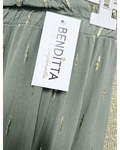 Falda Boho Dorado / Verde