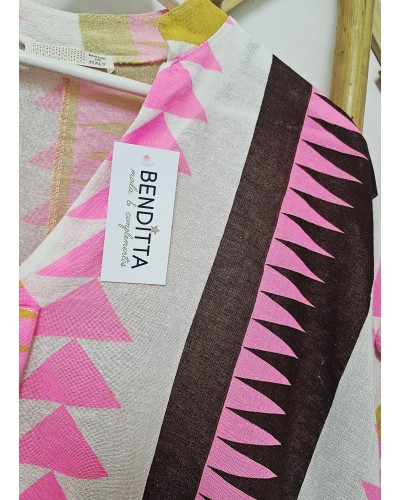 Camisa Étnica / Flúor Rosa