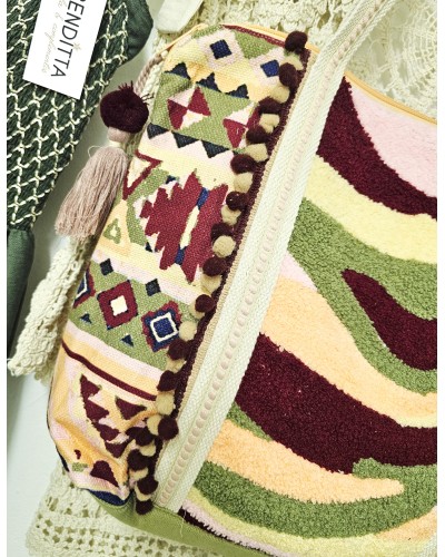 Bolso Étnico Bordados Verde