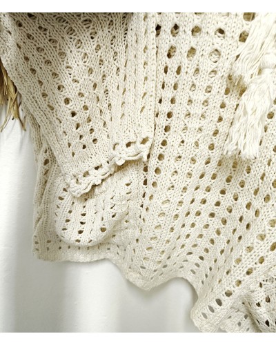 Jersey Calado / Bolsillos Beige