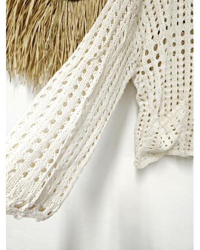 Jersey Calado / Bolsillos Beige