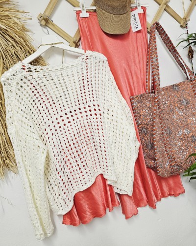 Jersey Calado / Bolsillos Hueso