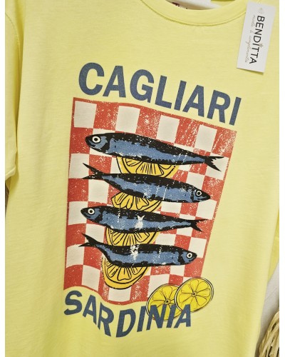 Camiseta Cagliari Amarillo