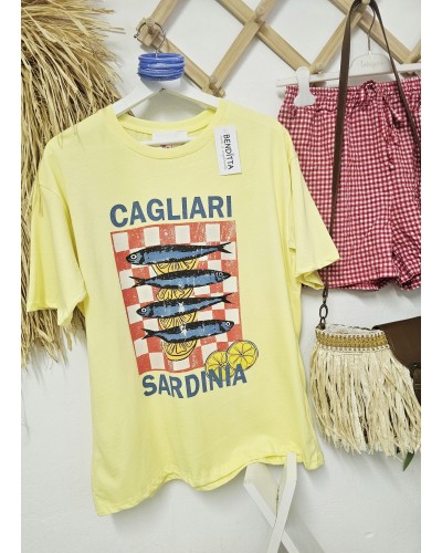 Camiseta Cagliari Amarillo