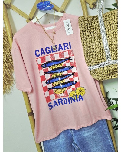 Camiseta Cagliari Rosa