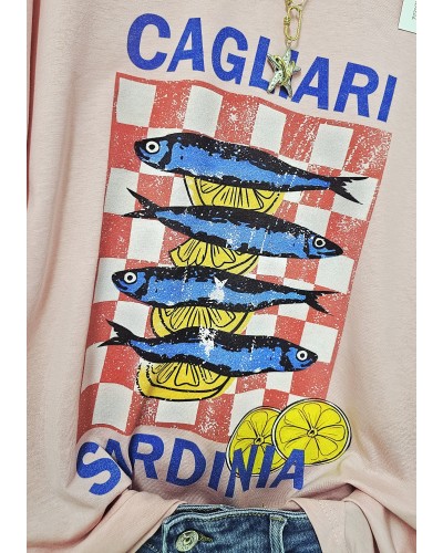 Camiseta Cagliari Rosa