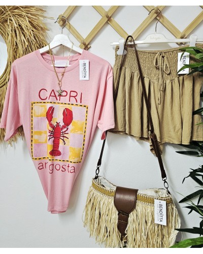 Camiseta Capri Rosa