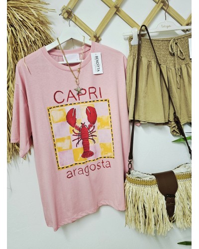 Camiseta Capri Rosa