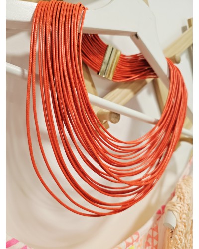 Collar Multicordón Naranja