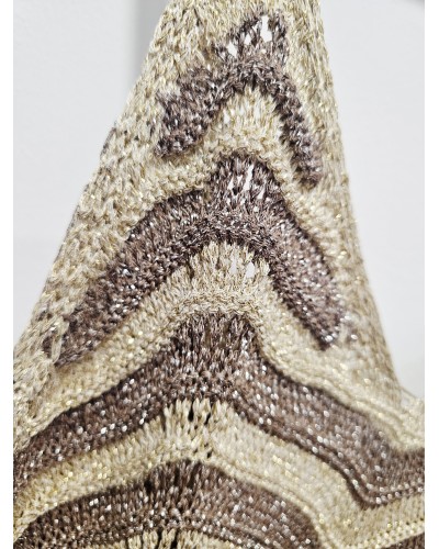 Vestido Punto Dorado / Marrón