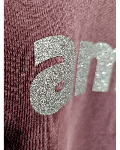 Sudadera Amour Plata / Burdeos