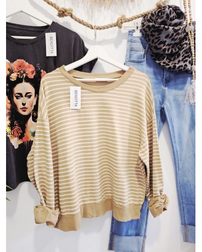 Sudadera Fina / Marinera Beige